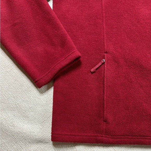 LLBean Men’s Dark Red Fleece 1/4 Snap Pullover with pockets XL Tall - Picture 3 of 7